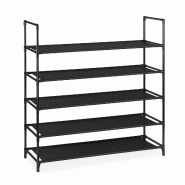 Helloshop26 - Étagère à chaussures XL pour couloir ajustable 90,5 x 87,5 x 30 cm pratique minimaliste en acier gris 13_0010476 - gris métal 300024