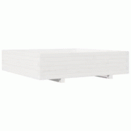 Helloshop26 - Jardinière bac lit surélevé plantes fleurs terrasse jardin 100 x 100 x 26,5 cm bois de pin massif blanc 02_0037255 - 3000214231341 Helloshop26 - Jardinière bac lit surélevé plantes fleurs terrasse jardin 100 x 100 x 26,5 cm bois de pin massif blanc 02_0037255 - 3000214231341