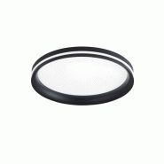 Isy - Plafonnier Led Fabas Luce Aluminium - Led Intégrée 42W Ip20 Noir - noir 8019282554233