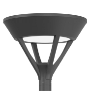 Lampadaire/tête de mât solaire 3920 lumens 20 w pour routes, chemins, espaces publics, parcs, espaces verts - konos
