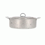 Mamù Plat à four ovale antiadhésif en aluminium sans PFOA, résistant aux rayures, pratique et rapide à cuire, 32 cm, JANE2CASOVXXXX32 - gris alum