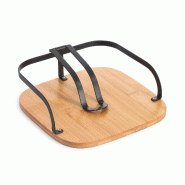 MSV - Porte-rouleau de table avec barre de support design industriel Bamboo & Steel Elie noir mat - MS4919