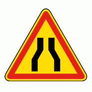 Panneau AK3 - Chaussée rétrécie panneau seul