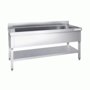 Plonge inox grande cuve 1600x600mm avec 1 bac PREMIUM - GOLDINOX - inox 3701770816897