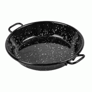 Poêle émaillée noir pour paëlla Ø12cm par 10