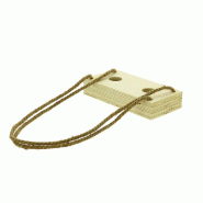 Présentoir serviteur 2 bouteilles de vin bois 22x11x4cm et corde 41cm - par 30