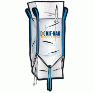 Sac big bag jupe superieure de remplissage et ouverture totale du fond Sac big bag jupe superieure de remplissage et ouverture totale du fond
