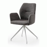SalesFever Fauteuil | Fonction de rotation à 180° | tissu structurel | L 60 x P 62 x H 89 cm | gris foncé - gris multi-matériau 396612 SalesFever Fauteuil | Fonction de rotation à 180° | tissu structurel | L 60 x P 62 x H 89 cm | gris foncé - gris multi-matériau 396612