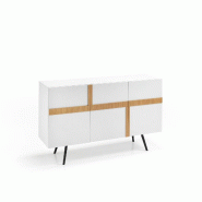 Stones Ginger Buffet 3 Portes (180X80 H Cm) En Mélamine Blanc - blanc 8033959254196 Stones Ginger Buffet 3 Portes (180X80 H Cm) En Mélamine Blanc - blanc 8033959254196