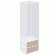 Tiroir Vertigo T03 MDF naturel et taupe H20cm pour caisson 60cm - par 2