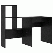 VidaXL Bureau Chêne noir 131,5 x 50 x 106,5 cm Bois d'ingénierie Modèle Vega ProDesk Horizon - 869299_0