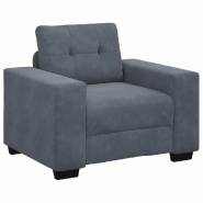 VidaXL Fauteuil gris foncé 100x78x80 cm velours Modèle AbriHêtre 101 - 8721158690081