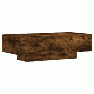 VidaXL Table basse chêne fumé 100x49,5x31 cm bois d'ingénierie Modèle Atlas Office Confort - 833893