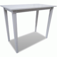 VidaXL Table de bar en bois Blanc  Modèle Zenith Élite - Bois massif 241701