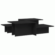 VidaXL Tables basses 2 pcs Noir Bois d'ingénierie Modèle Apex Select Pro - 3216150