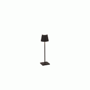 Zafferano Lampe De Table Led Poldina Pro Micro Black, Rechargeable Et Dimmable Avec Une Autonomie Allant Jusqu'À 12 Heures - noir 8054144506463