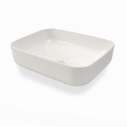 AQA Design Lavabo à poser CHICAGO 1 en céramique blanche L.50 P.39 H.13 MP00562 - blanc céramique MP00562