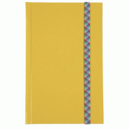 Carnet Iderama 11x17 192p./96 feuilles 90 g/m² brochées, élastique de fermeture, coloris jaune, ligné - 3370440172146