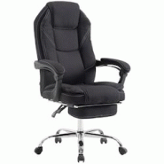 CLP Chaise de bureau Castle Tissu Noir - noir textile 192086401 CLP Chaise de bureau Castle Tissu Noir - noir textile 192086401