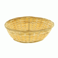 Corbeille bambou Chine Ø23x8cm Lot de 6 - Corbeille bambou Chine Ø23x8cm Lot de 6 -