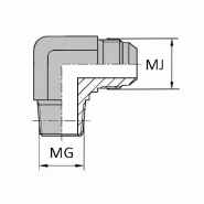Coudes - 90° mâle JIC - X mâle gaz conique - JCMCO90202 - CMJ5/16 / MGCO1/8 90°