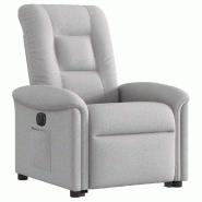 Fauteuil inclinable électrique gris nuage tissu Modèle Ferlonia - 8721102962653