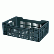 GASTROLAND Caisse ajourée empilable 600 x 400 GILAC - 40 L - Gris - gris 3701666010347