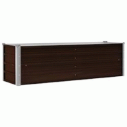 Helloshop26 - Jardinière lit surélevé plantes fleurs jardin 160 x 40 x 45 cm acier galvanisé marron 02_0001216 - 3000075851535 Helloshop26 - Jardinière lit surélevé plantes fleurs jardin 160 x 40 x 45 cm acier galvanisé marron 02_0001216 - 3000075851535