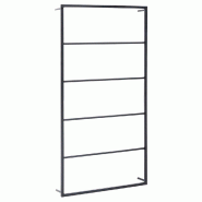 Helloshop26 - Porte-serviette salle de bain 116 cm acier noir 02_0001650 - noir 3000087361534