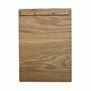 Hungry Club Porte Menu en bois à vis A4 « Le Vissé » - Chêne - Bois massif PM-V-A4-CH