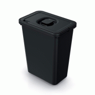 Keden Systema - Poubelle de Recyclage 10L avec Couvercle de couleur Noire - noir plastique ZA5511