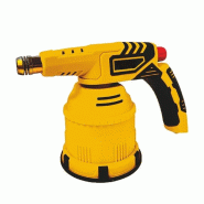 Lampe à Souder Gaz 1300W Chalumeau Multifonction 1200°C Allumage Piézo Flamme Réglable Cartouche 190g Allumage Barbecue INTEC - jaune plastique 37