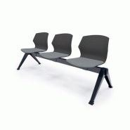 Banc d'accueil 3 places français coque plastique Grabb Banc d'accueil 3 places français coque plastique Grabb