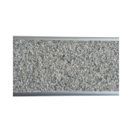 Nez de marche plat en aluminium avec insert minéral - Longueur 115, 150 ou 230 cm Nez de marche plat en aluminium avec insert minéral - Longueur 115, 150 ou 230 cm