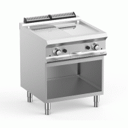 Plaque a snack professionnel gaz sur soubassment libre, 1/2 plaque ... - PFTBG77ALRC