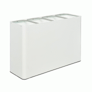 Rossignol Corps de poubelle de tri sélectif Venus - 4x40l - blanc mat - RAL 9016 - 3019920505639