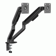 STANDARD Support moniteur avec bras double, Ressort mécanique, 17–32 pouces, max. 2x 10 kg, noir STANDARD Support moniteur avec bras double, Ressort mécanique, 17–32 pouces, max. 2x 10 kg, noir