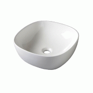 Vasque À poser cÉramique l.40.5 x p.40.5 cm blanc lila