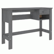 VidaXL Bureau HAMAR Gris foncé 110x40x75 cm Bois massif de pin Modèle Orion Horizon - 340458