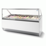 Vitrine réfrigérée pour crème glacée 16 bacs de 5 l vitre droite - ... - P7295.0045