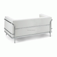 Canapé d'attente cuir blanc ou noir Soft - Blanc