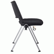 Chaise assise tapissée LINE - SITEK - Noir_0