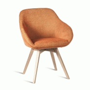 Chaise cleo - assise en tissu et pieds en chêne - edition prestige Chaise cleo - assise en tissu et pieds en chêne - edition prestige