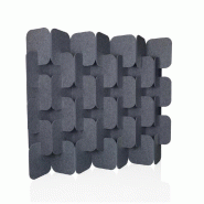 Cloison acoustique FLEXMIUT PLUG PET lot de 6 163 × 170 × 25 cm gris hjh OFFICE - gris polyester 892008