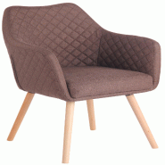 CLP Chaise de salle à manger Gent Tissu Marron - 311626 CLP Chaise de salle à manger Gent Tissu Marron - 311626