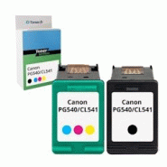 Compatible Canon PG540/CL541 Pack de 2 cartouches d'encre noire et couleurs marque Toner Services (5222B013) - multicolore 3701352356827 Compatible Canon PG540/CL541 Pack de 2 cartouches d'encre noire et couleurs marque Toner Services (5222B013) - multicolore 3701352356827