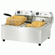 Friteuse électrique de table 2 cuves avec 2 x 10 l et puissance 2 x... - PCFE102B