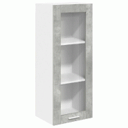 Helloshop26 - Armoire suspendue avec grande capacité de rangement moderne 40 x 31 x 100 cm en bois d'ingénierie gris béton 02_0053420 - gris Bois m