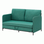 Helloshop26 - Canapé fauteuil 2 places convertible 78 x 125 x 67 cm vert 03_0009130 - vert acier 3000224524389