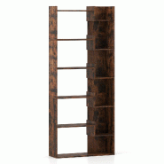 Helloshop26 - Étagère à livres 69 x 22 x 163 cm 11 niveaux de rangement robuste en bois brun rustique 20_0014803 - 3000228458277